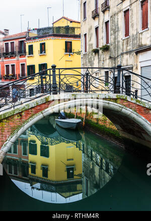 Alltag nicht touristischen Venedig im Winter Stockfoto