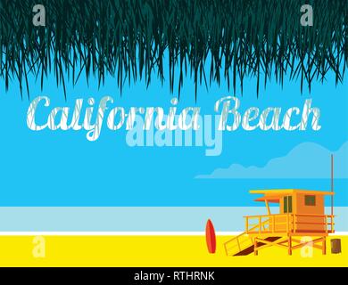 California Beach Stock Vektor