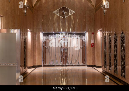 Art déco-Lobby der 570 Lexington Avenue, Manhattan, New York, USA Stockfoto