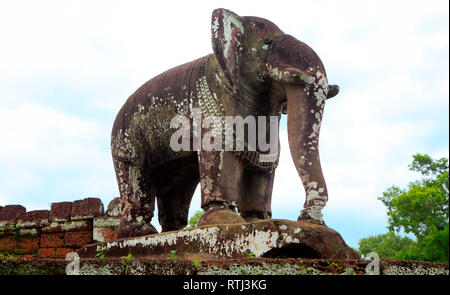 Ost-Mebon Tempel (952), Angkor, Kambodscha Stockfoto