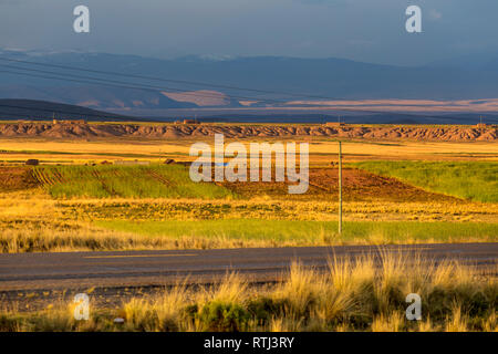 Cordillera Real, an das Departamento La Paz, Bolivien Stockfoto
