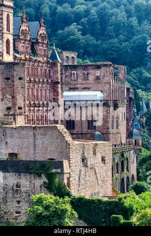 Das Heidelberger Schloss, das Heidelberger Schloss, Heidelberg, Baden-Württemberg, Deutschland Stockfoto