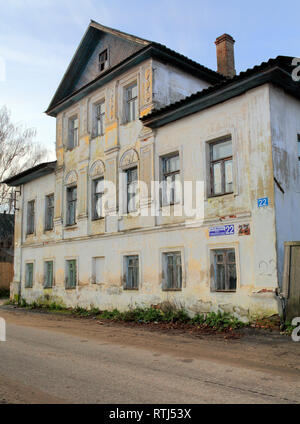 Altes Haus, Balakhna, Gebiet Nischni Nowgorod, Russland Stockfoto