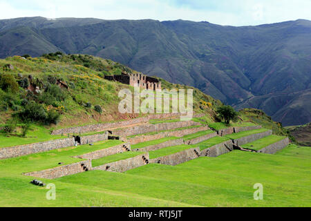 Tipon archäologische Stätte, Cuzco, Peru Stockfoto