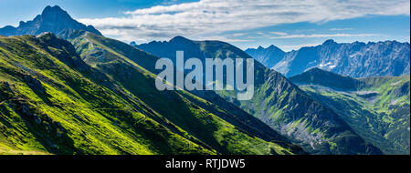 Tatra (Polen) morgen Blick vom Kasprowy Wierch. Panorama. Stockfoto