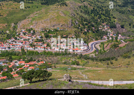 Stadtbild von Hügel, Pergamon, Bergama, Provinz Izmir, Türkei Stockfoto