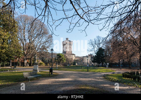 Die Salvi Gärten (Giardini Salvi, auch als Valmarana Salvi Gärten bekannt) ist ein öffentlicher Garten in der Altstadt von Vicenza, Italien Stockfoto