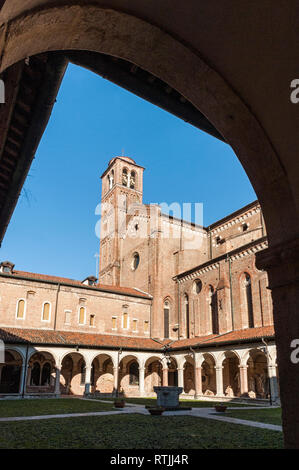 Das Kloster von San Lorenzo Kirche (Tempio di San Lorenzo), ein katholischer Ort der Anbetung in Vicenza, im gotischen Stil erbaut - Vicenza, Italien Stockfoto