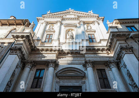 VICENZA, Italien - 29 Dezember, 2018: Die Kirche von San Gaetano Thiene, auch genannt das Teatini, ist eine religiöse Gebäude, in Vicenza Stockfoto