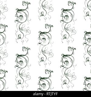 Alten floralen nahtlose Hintergrund, Vector Illustration Stock Vektor
