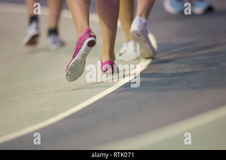 Glasgow, Schottland, Großbritannien. 01 Mär, 2019. Glasgow, Schottland - 1. März: Tag 1 der Europäischen Indoor Leichtathletik WM im Emirates Stadion in Glasgow, Schottland. (Quelle: Scottish Borders, Medien/Alamy leben Nachrichten Stockfoto