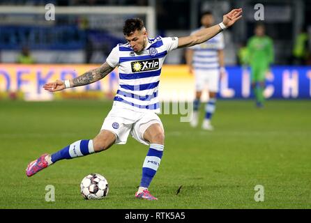 Duisburg, Deutschland. 01 Mär, 2019. firo: 01.03.2019 Fußball, 2.Bundesliga, Saison 2018/2019 MSV Duisburg - 1.FC Magdeburg Andreas Wiegel (Nr. 7, MSV Duisburg) Single Action, | Nutzung der weltweiten Kredit: dpa/Alamy leben Nachrichten Stockfoto