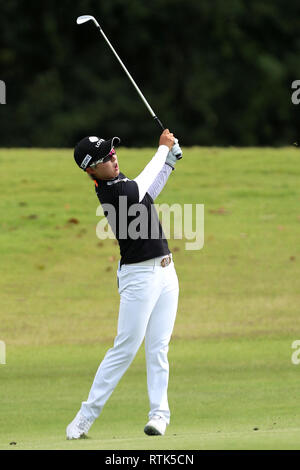 Singapur. 2 Mär, 2019. Hyo Joo Kim von Südkorea spielt einen Schuß auf die zweite Bohrung in der dritten Runde der Frauen-WM im Tanjong Kurs, Sentosa Golf Club. Credit: Paul Miller/ZUMA Draht/Alamy leben Nachrichten Stockfoto