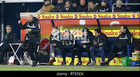 Duisburg, Deutschland. 01 Mär, 2019. firo: 01.03.2019 Fußball, 2. Bundesliga, Saison 2018/2019 MSV Duisburg - 1.FC Magdeburg Trainer goalsten Lieberknecht (#TL, MSV Duisburg) gibt Anweisungen | Verwendung der weltweiten Kredit: dpa/Alamy leben Nachrichten Stockfoto