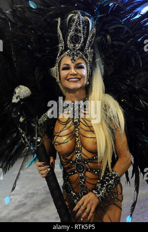 Sao Paulo, Brasilien. 2 Mär, 2019. Samba Schule Paraden spezielle Gruppe Sao Paulo 2. Tag - Unidos von Tucuruvi tritt die Allee im Sambodromo von Anhembi in São Paulo, in der ersten Nacht von Paraden der besondere Gruppe. Foto: Alan Morici/AGIF AGIF/Alamy Credit: Live-Nachrichten Stockfoto