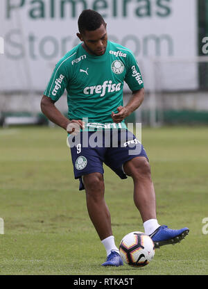 Sao Paulo, Brasilien. 2. März 2019. SÃO PAULO, SP - 02.03.2019: TREINO TUN PALMEIRAS - Der Spieler Borja, von SE Palmeiras, während der Ausbildung, bei der Fußball-Akademie. (Foto: Cesar Greco/Fotoarena) Credit: Foto Arena LTDA/Alamy leben Nachrichten Stockfoto