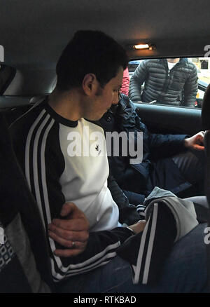 Polizei Betrieb führt zur Festnahme des Chefs der Camorra Flüchtling von Quads 14 Jahre Marco Di Lauro, der Regent von "homonym Clan. 02/03/2019 - Neapel, Italien Stockfoto