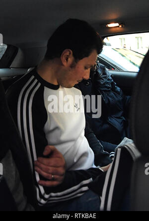 Polizei Betrieb führt zur Festnahme des Chefs der Camorra Flüchtling von Quads 14 Jahre Marco Di Lauro, der Regent von "homonym Clan. 02/03/2019 - Neapel, Italien Stockfoto