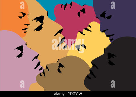 Menschliche silhoutte druckbare Illustration Stockfoto