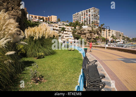 Hotels und der Promenade in Torremolinos, Costa del Sol, Malaga, Spanien, Europa Stockfoto