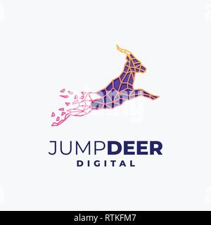 Abstrakte Hirsch mit modernen polygon Stil geeignet für kreative Industrie, Technologie, Internet, Multimedia, Entertainment, Ausbildungen, Shop, und alle rel Stock Vektor