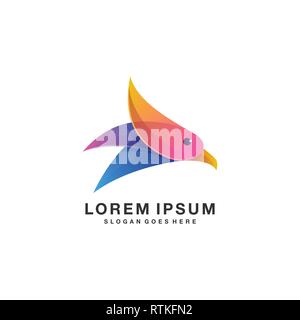 Abstrakte Kopf Vogel illustration Vektor Vorlage. Geeignet für kreative Industrie, Multimedia, Entertainment, Ausbildungen, Shop, und alle damit verbundenen Unternehmen Stock Vektor