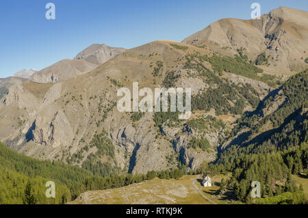 Landschaft in der Nähe von Allos See in den französischen Alpen Stockfoto