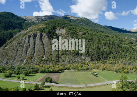 Landschaft in der Nähe von Allos See in den französischen Alpen Stockfoto