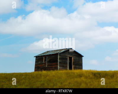 Eine verlassene Farm Shed in Montana Stockfoto