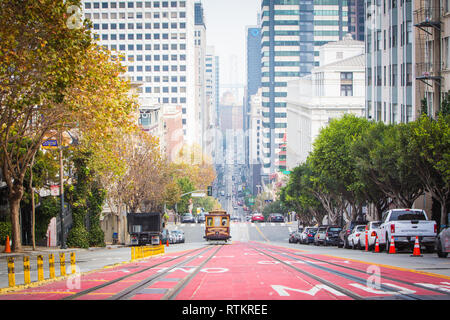 San Francisco Holz- Straße Autos Stockfoto