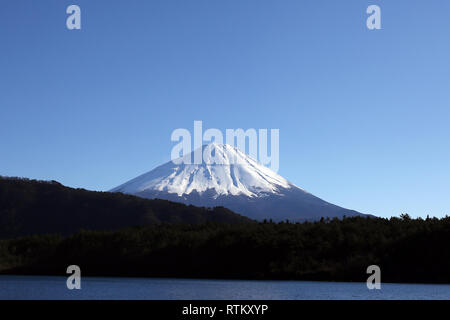 Kawaguchi-ko, Tokio - 09.März 2017: Mount Fuji Blick vom See Kawaguchi in Tokio, Japan. Stockfoto