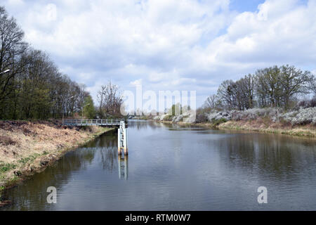 Grady odrzanskie' - odra River in der Nähe von Breslau. Natur Schutzgebiete "Natura 2000". Dolnoslaskie, Polen. Stockfoto