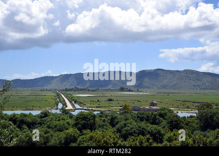 Ruinen der Venezianischen Dreieck Schloss, antike Stadt in Albanien. Butrint - UNESCO-Welterbe. Stockfoto