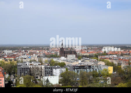 Kirche St. Michael der Erzengel. Luftaufnahme, Wroclaw, Polen. Stockfoto