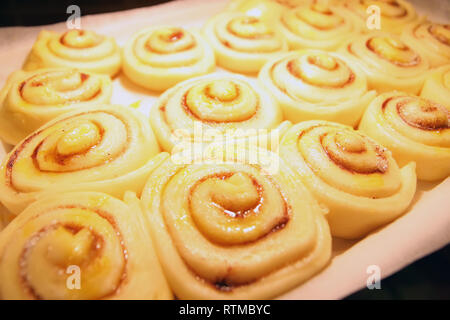 Hausgemachte Cookies. Vorbereitung hausgemachte Cookies. Frisch zubereitete Frühstück. Backen home Cookies. Stockfoto