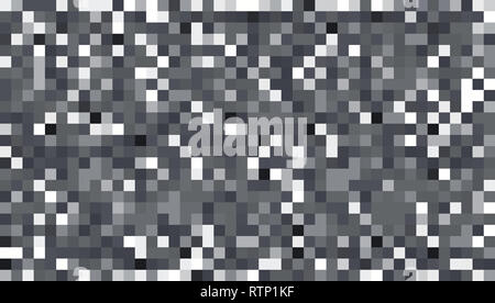 Abstrakte monochrome Hintergrund. Textur mit Pixel quadratische Blöcke. Mosaik Muster Stockfoto