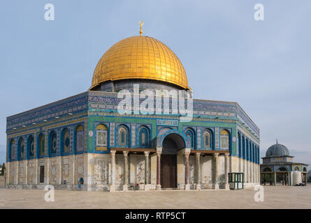 Die Moschee von Al-aqsa oder Felsendom in Jerusalem, Israel. Nahaufnahme Stockfoto