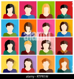 Menschen Icons Set Vector Hintergrund Stock Vektor