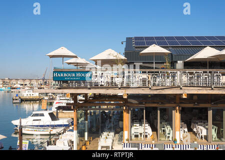 Harbour House Fischrestaurant und gehobenen Restaurant an der V&A Waterfront, Kapstadt, Südafrika an einem sonnigen Tag Winter Stockfoto