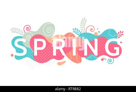 Bunt dekorativ Banner, Element mit Beschriftung Feder Stock Vektor