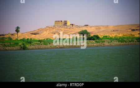 Der Thronsaal Gebäude in der Altstadt Dongola, Kerma, Nubien, Sudan Stockfoto