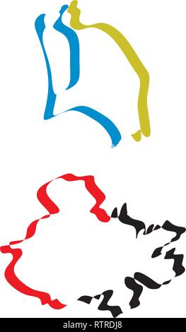 Antigua und Barbuda Symbol Vektorkarte Stock Vektor