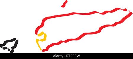 Osttimor Karte vektor Icon Design Element Stock Vektor