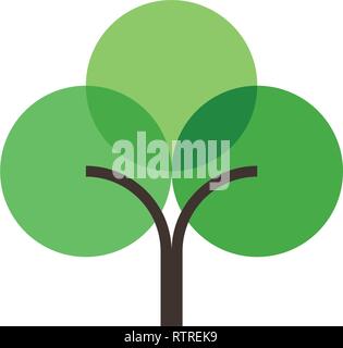 Geometrische flache grüne Baum logo Icon Design Element Stock Vektor