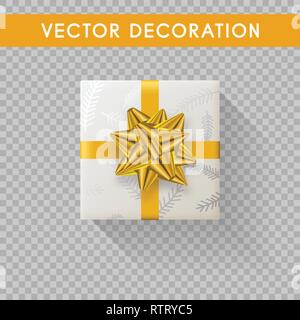 Realistische Geschenkbox Ansicht von oben. Geschenk Boxen ohne Hintergrund. Vector Illustration Stock Vektor