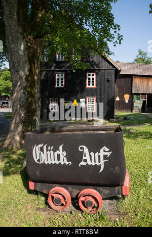 Grube Samson Bergwerksmuseum, Sankt Andreasberg, Harz, Niedersachsen, Deutschland Stockfoto