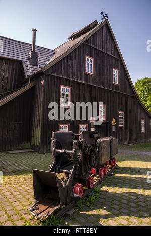 Grube Samson Bergwerksmuseum, Sankt Andreasberg, Harz, Niedersachsen, Deutschland Stockfoto