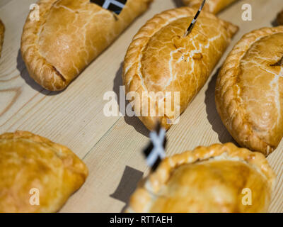 Bilder aus dem Jahr 2019 weltweit Pasty Meisterschaft an das Eden Project, Cornwall. Stockfoto