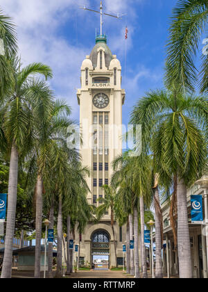 Ansicht der neuen Aloha Tower Marktplatz Am 6. August 2016 in Honolulu, Hawaii. Neu renovierte Aloha Tower Marketplace ist das Tor zum Honolulu Har Stockfoto