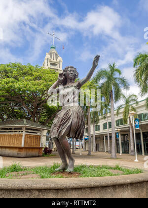 Ansicht der neuen Aloha Tower Marktplatz Am 6. August 2016 in Honolulu, Hawaii. Neu renovierte Aloha Tower Marketplace ist das Tor zum Honolulu Har Stockfoto